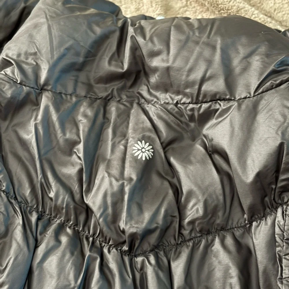 Tangerine Dark Gray and Silver Puffer Vest Full Zip